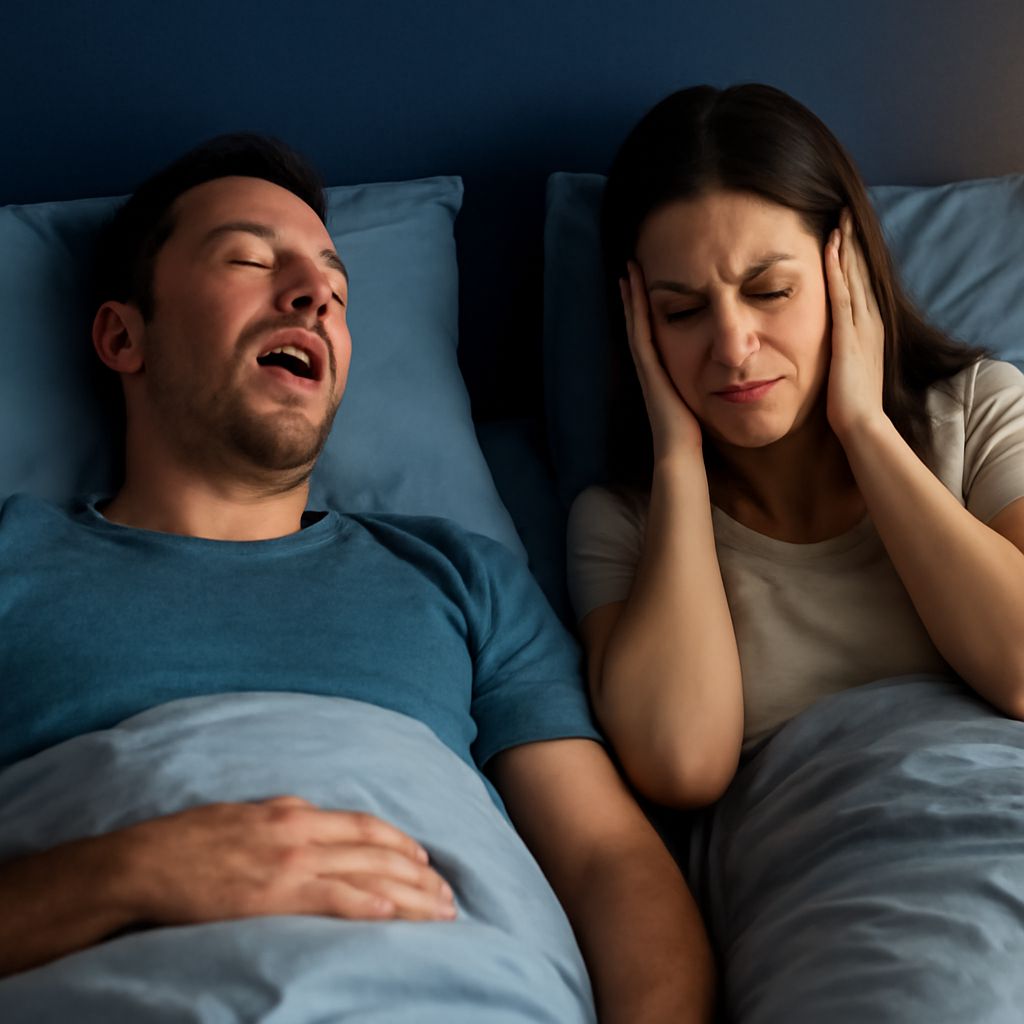 Can stress cause sleep apnea and lead to symptoms like dry mouth and sore throat