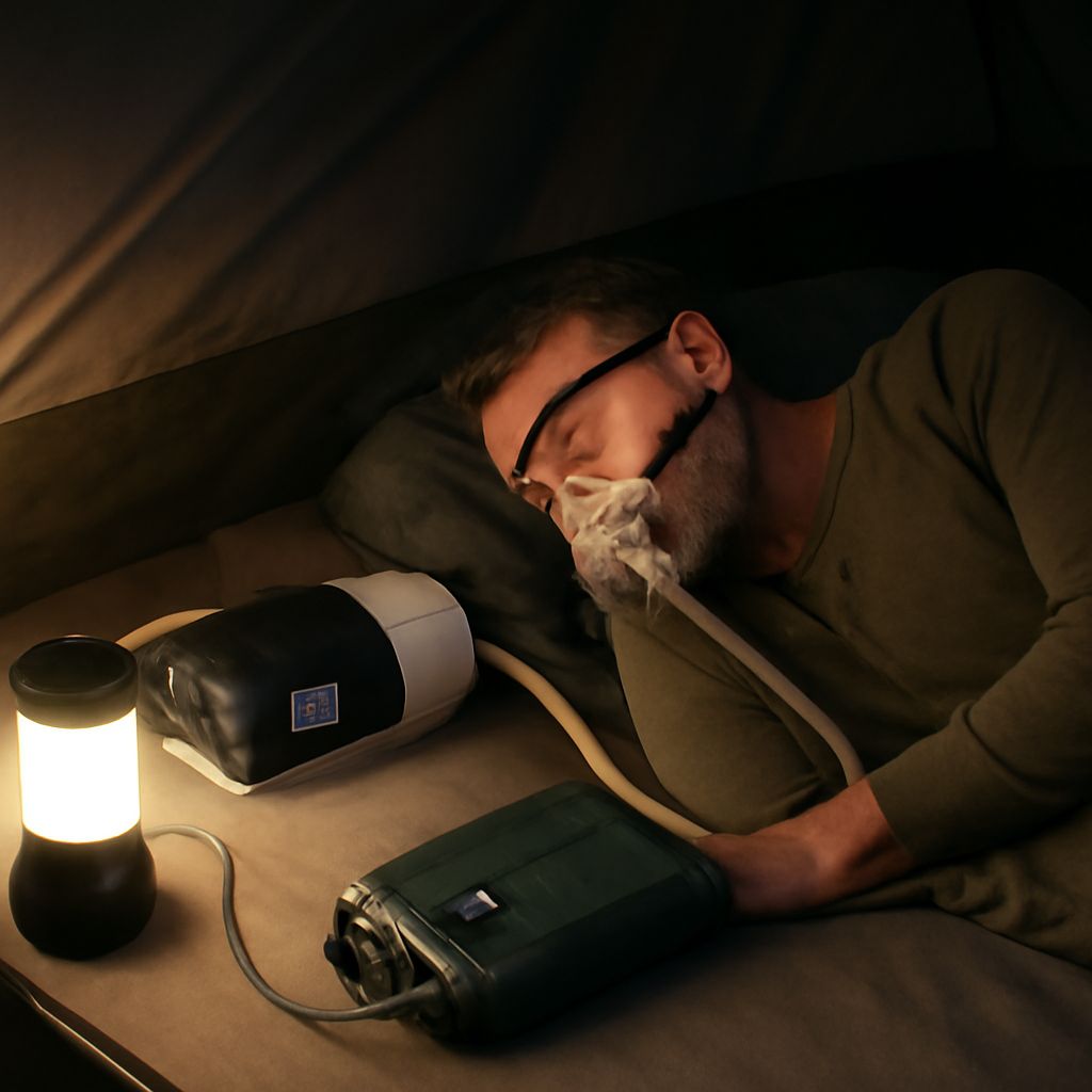 DIY CPAP battery setup and components