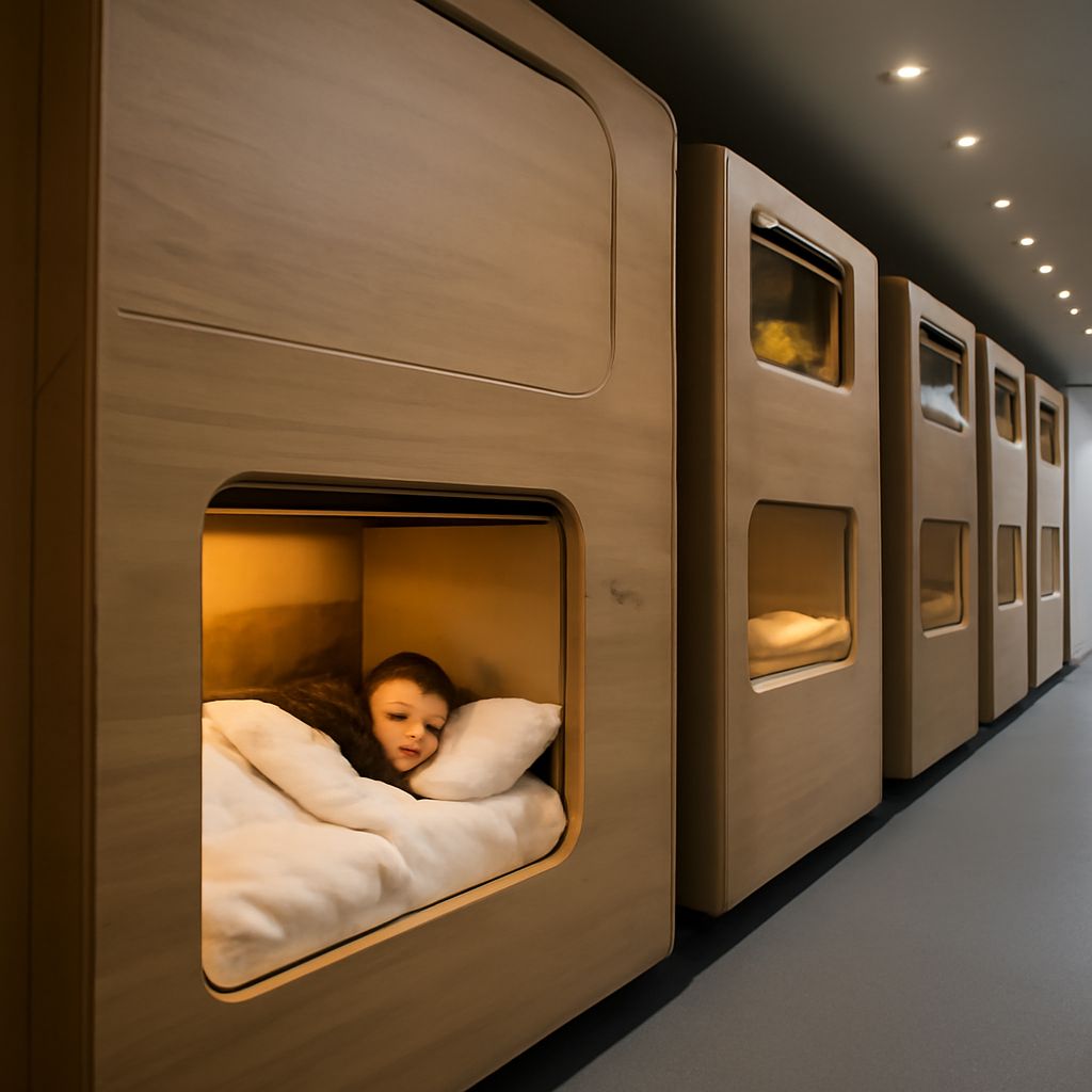 Modern sleeping pods and sleep capsules for enhanced rest
