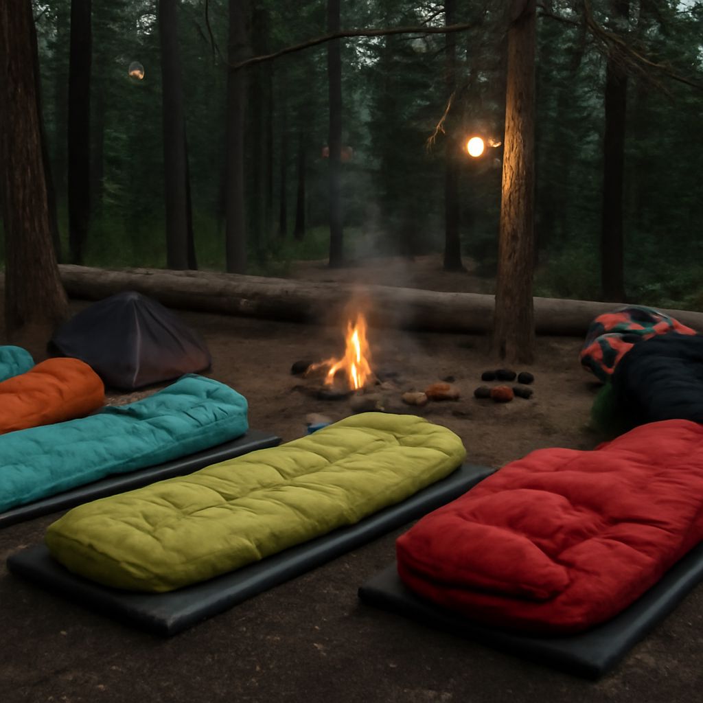 Canvas and cotton sleeping bags with flannel lining