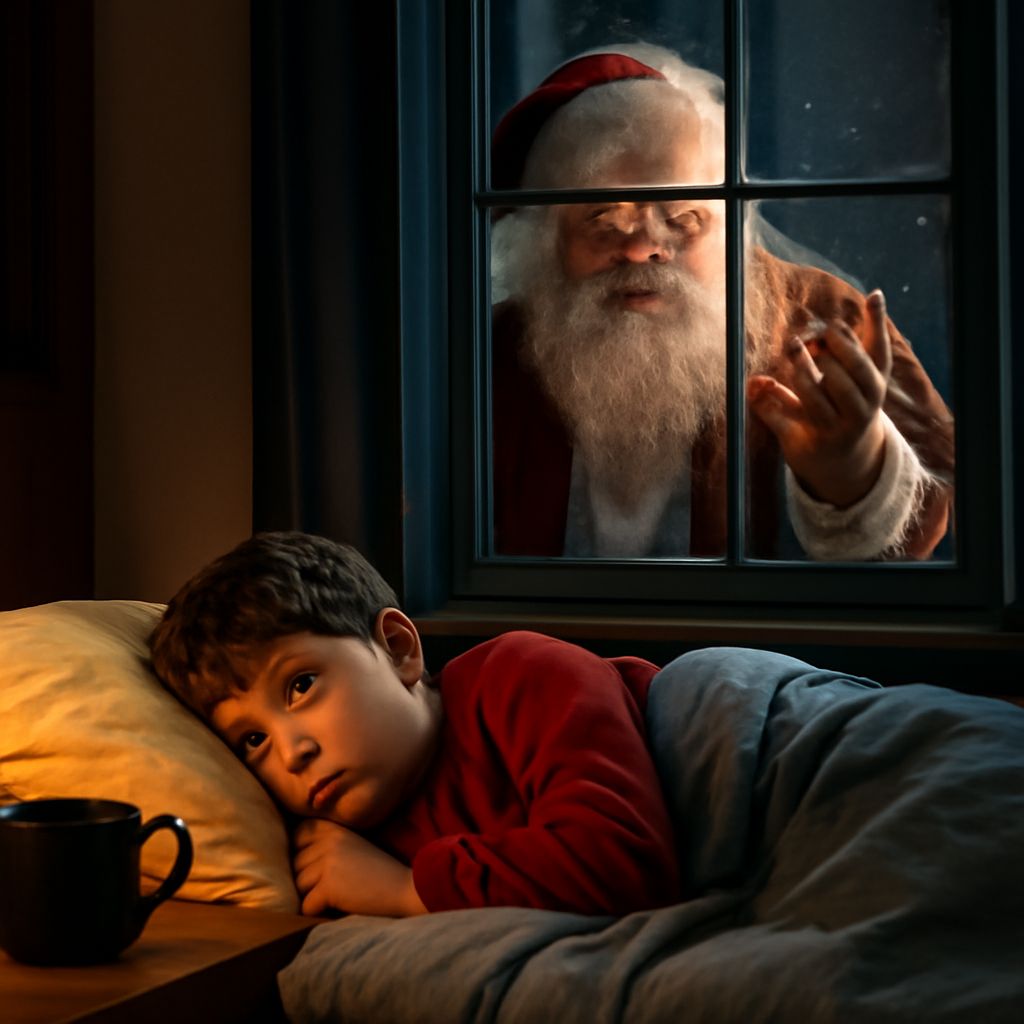 He sees you when you're sleeping and contacts that you can sleep in