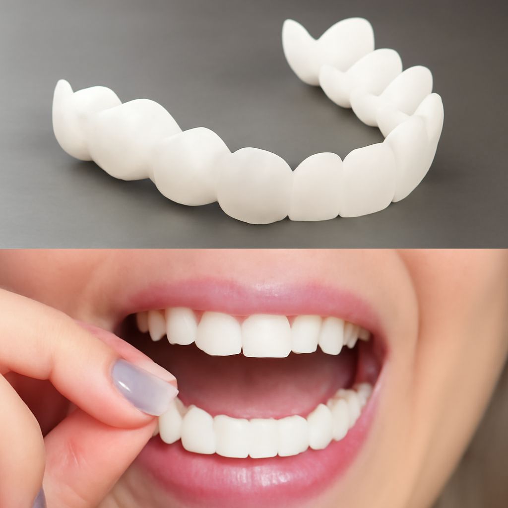 Snap on veneers and removable veneers you can eat with