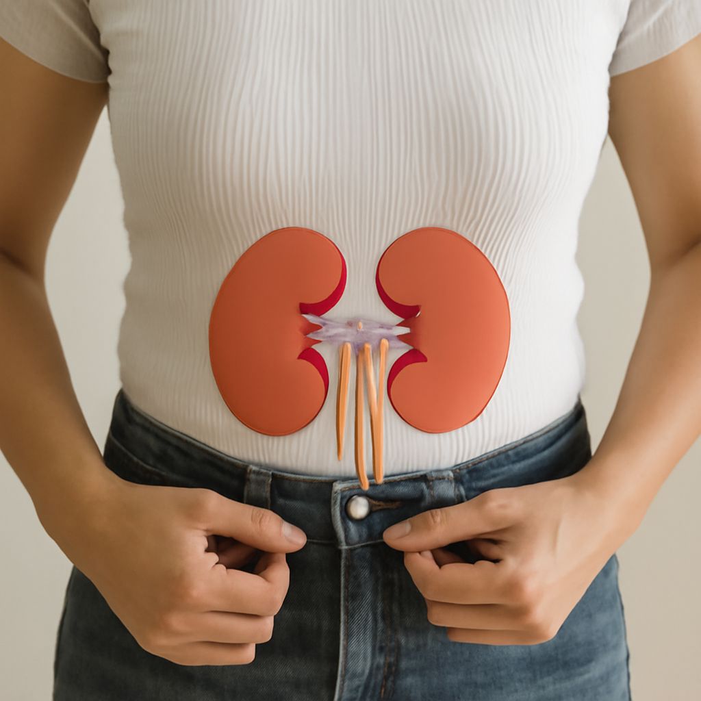 Diagram showing kidney pain location and what kidney pain feels like